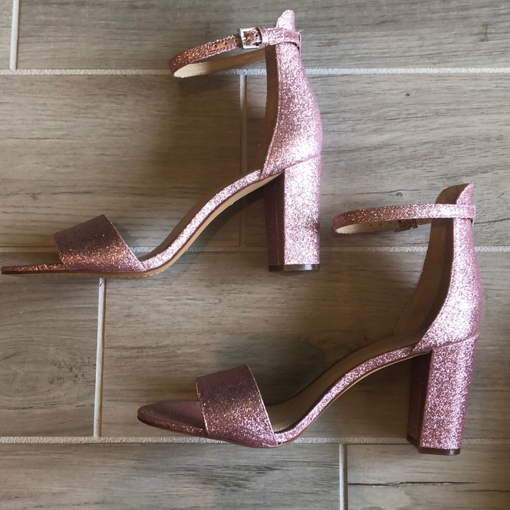 NIB Vince Camuto pink glitter “Corlina” heels - Picture 6 of 8